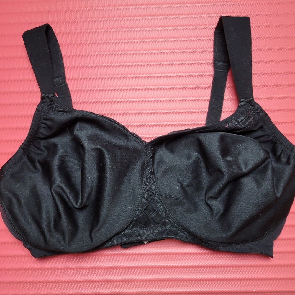 Glamorise MagicLift Seamless Support T-Shirt Bra Black 36G(DDDD) EUC